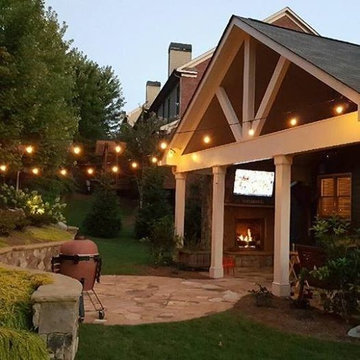 Smyrna- Porch- Fireplace-Outdoor living