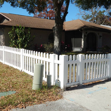 White Picket Fence with Privacy
