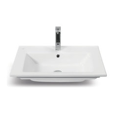 Nameeks 067300-U CeraStyle 25-3/5" Ceramic Wall Mounted Bathroom Sink with 1 Fa