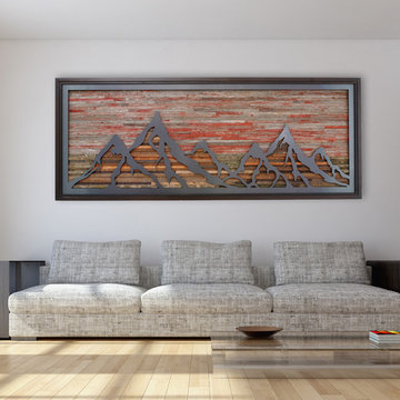 Reclaimed wood wall art