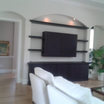 mahogany entertainment center