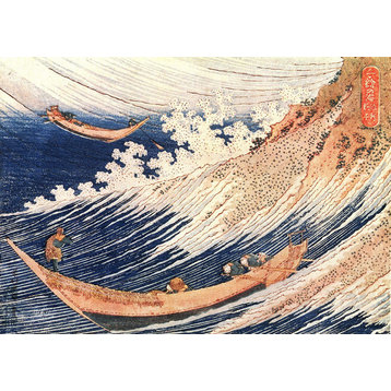 A Wild Sea At Choshi by Katsushika Hokusai, art print