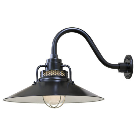 Millennium RRRS18-SB One Light Pendant, Satin Black Finish