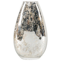 Contemporary Vases A&B Home Mercury Glass Vase, 15.8"