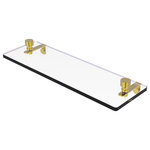 Allied Brass - Foxtrot 16" Glass Vanity Shelf with Beveled Edges, Polished Brass - Add space and organization to your bathroom with this simple, contemporary style glass shelf. Featuring tempered, beveled-edged glass and solid brass hardware this shelf is crafted for durability, strength and style. One of the many coordinating accessories in the Allied Brass Foxtrot Collection, this subtle glass shelf is the perfect complement to your bathroom decor.