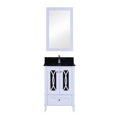 Legion Furniture 24 Inch Vanity Mirror Bathroom Vanities Houzz Legion Furniture Single Sink Vanity With Mirror Set White 24