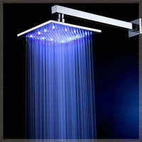 16" Stainless Steel Square Color Changing LED Shower Head ...