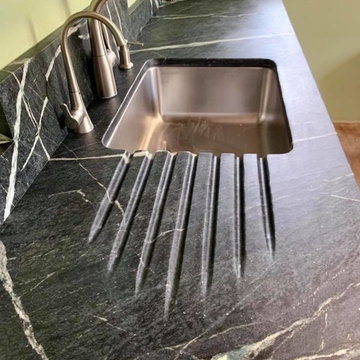 Pacific Soapstone Countertops, backsplash and runnels