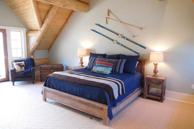 Mountain style bedroom photo in Other