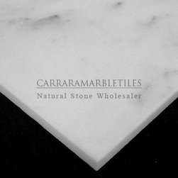 White Carrara Marble Italian Bianco Carrera 18x18 Tile Honed - Products