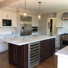 quartz kitchen island