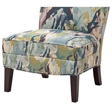 Madison Park Hayden Slipper Accent Chair, Abstract Multi