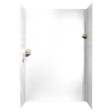 Swan 36x62x96 Solid Surface Shower Wall Surround, White