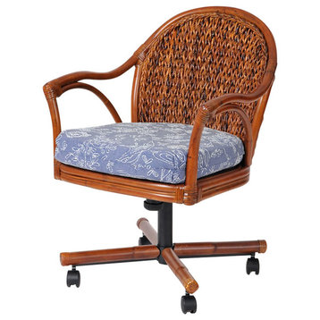Panama Tilt Swivel Caster Chair In Sienna With Cabo Ginger
