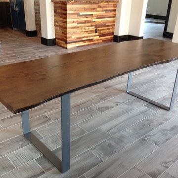 Live Edge Walnut with Square Base