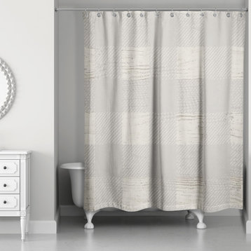 Gray Buffalo Check 71x74 Shower Curtain