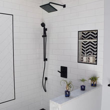 black and white bathroom