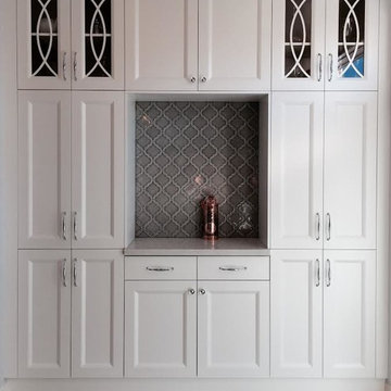 Santos Airy White Kitchen and Custom Entertainment Wall