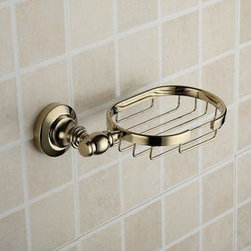 Antique Brass Ti-PVD Wall-mounted Soap Holder TGB1001 - Bathroom Accessories
