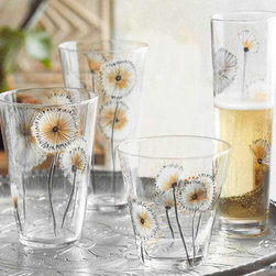 Roost Dandelion Flower Glassware - Set/6 - SKU: TG187 - Wine And Bar Tools