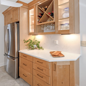 Calacatta Valentin and Waypoint Maple Rye Kitchen Remodel
