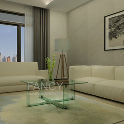SIETTLE SQUARE GLASS COFFEE TABLE - Furniture