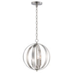 Maxim - Maxim Provident 3-Light Chandelier 10030SN - Satin Nickel - Offered in a variety of shapes and sizes, the Provident collection offers a trending style at value engineered pricing. The pivoting metal bands in your choice of Oiled Rubbed Bronze or Satin Nickel are available in sizes that fit many coordinating locations.