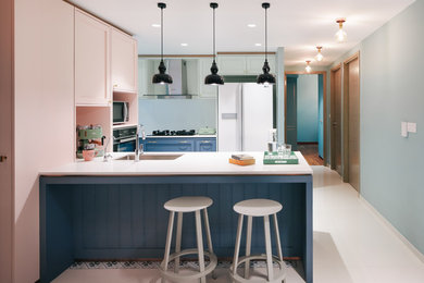 Eclectic kitchen in Singapore.
