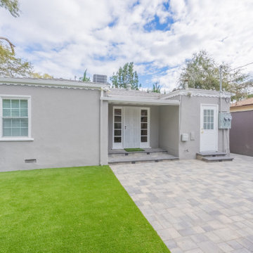 Landscaping include Artificial Turf and Pavers in Sherman Oaks