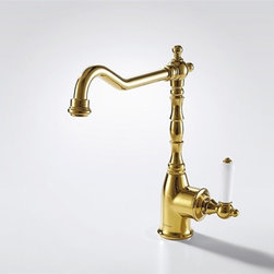 Naples Gold Finish Single Handled Kitchen Sink Faucet - Kitchen Faucets