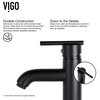 VIGO Russet Glass Vessel Sink and Seville Faucet Set, Matte Black Finish