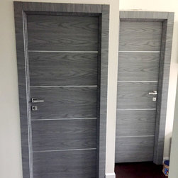 Private Residence - Unica Gray Oak & Optima 4H Blue Shadow - Interior Doors