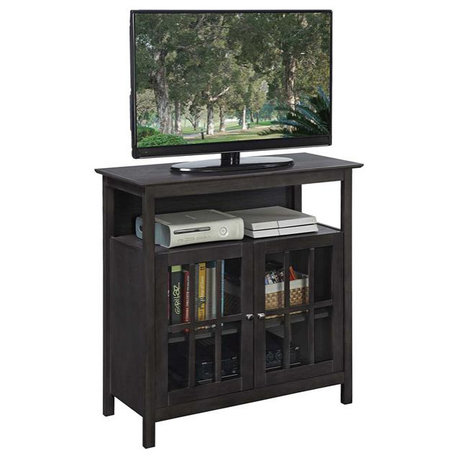 Convenience Concepts Big Sur Highboy 36" TV Stand  in Chocolate Wood Finish