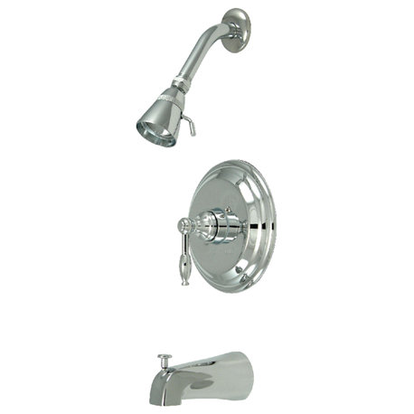 Kingston Brass Tub and Shower Faucet, Polished Chrome