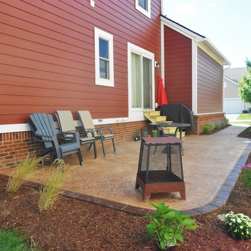 Seamless Slate Concrete Patio And Walkway