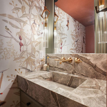 Moody and Dramatic Bathroom Remodel