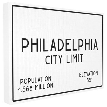 Philly City Limit, 16"x20", Stretched Canvas Wall Art