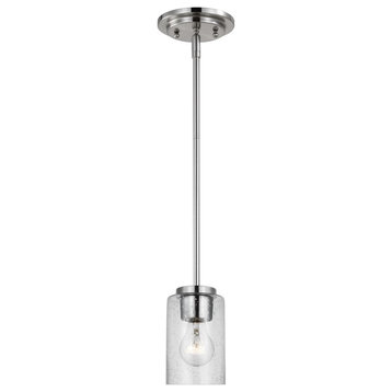 Sea Gull Oslo 1-Light Mini-Pendant 61170-962, Brushed Nickel