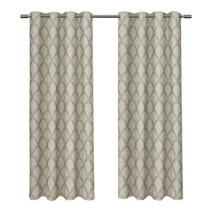 Flex Linen Textured Moroccan Nickel Grommet Curtains