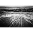 Washing Out to Sea Black & White Nature Photo Unframed Wall Art Print, 16"x20"