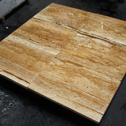 16x24 Travertine Pavers - Golden Oak Travertine - Veincut Travertine Pavers - Wall And Floor Tile