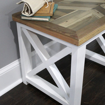 Swallowtail Side Table with X Base