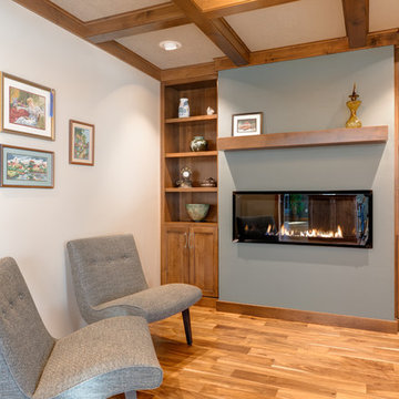 Hearth room with modern fireplace