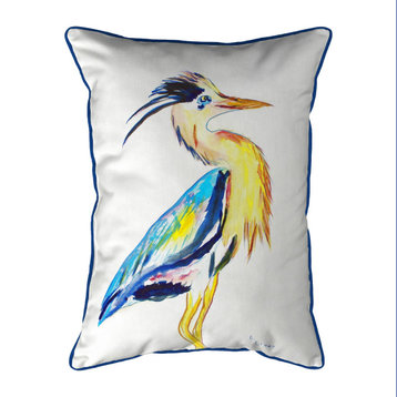 Vertical Blue Heron Large Indoor/Outdoor Pillow 16x20