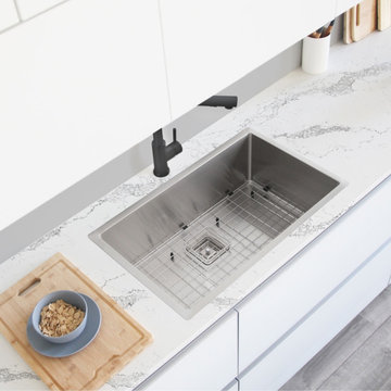Azuni 30 L x 18 W-inches Undermount Single Bowl Stainless Steel Kitchen Sink