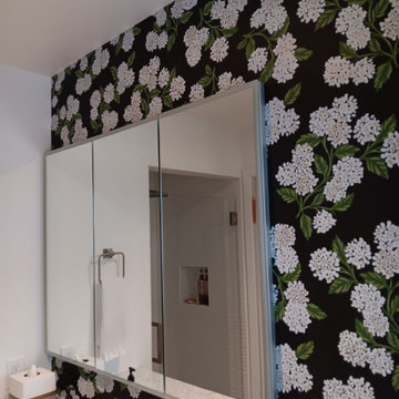 Wallpaper installation Powder room in NY