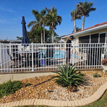 White Aluminum Fence