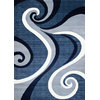 Persian Rugs Modern Trendz Collection 0327, Blue, 6'6"x9'2"