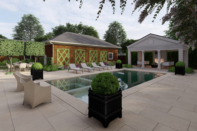 Inspiration for a 1950s pool remodel in Dallas