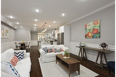 Living room - living room idea in Chicago